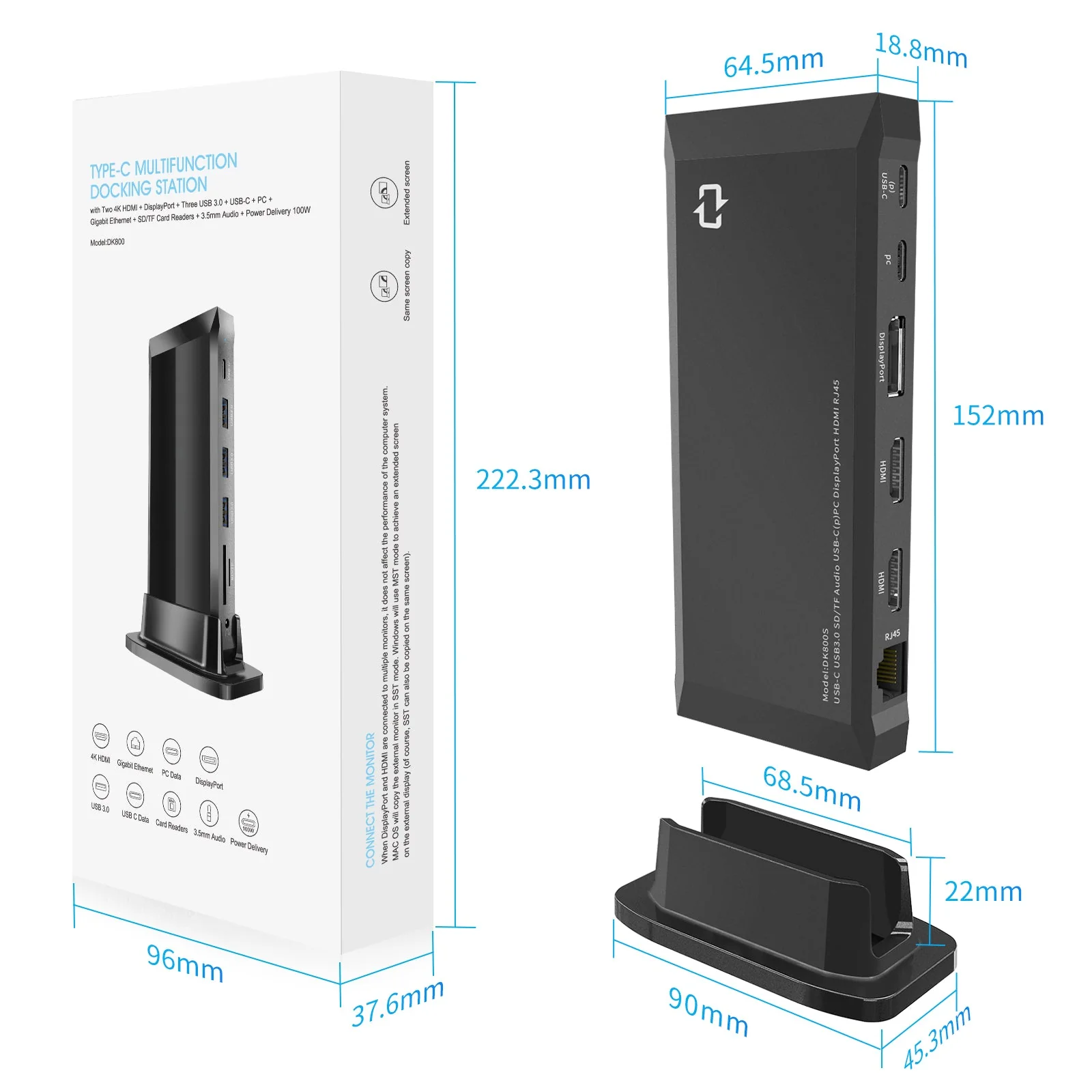 Usb C Hdmi Adapter Hub Dual HDMI Adapter Dockingstation - Image 4