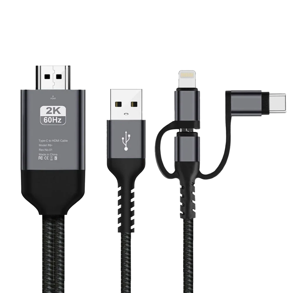 UCable - HDMI to Lightning Cable 3 in 1 Screen Mirroring Adapter Horizontal & Vertical - Image 8