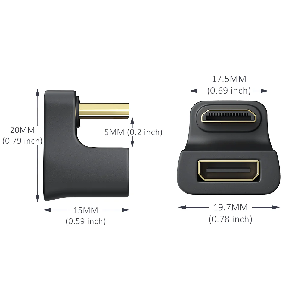 UAdapter - HDMI 2.1 Adapter 8K Mini HDMI Anschluss Buchse auf Stecker Kompatibel für Monitore - Image 4