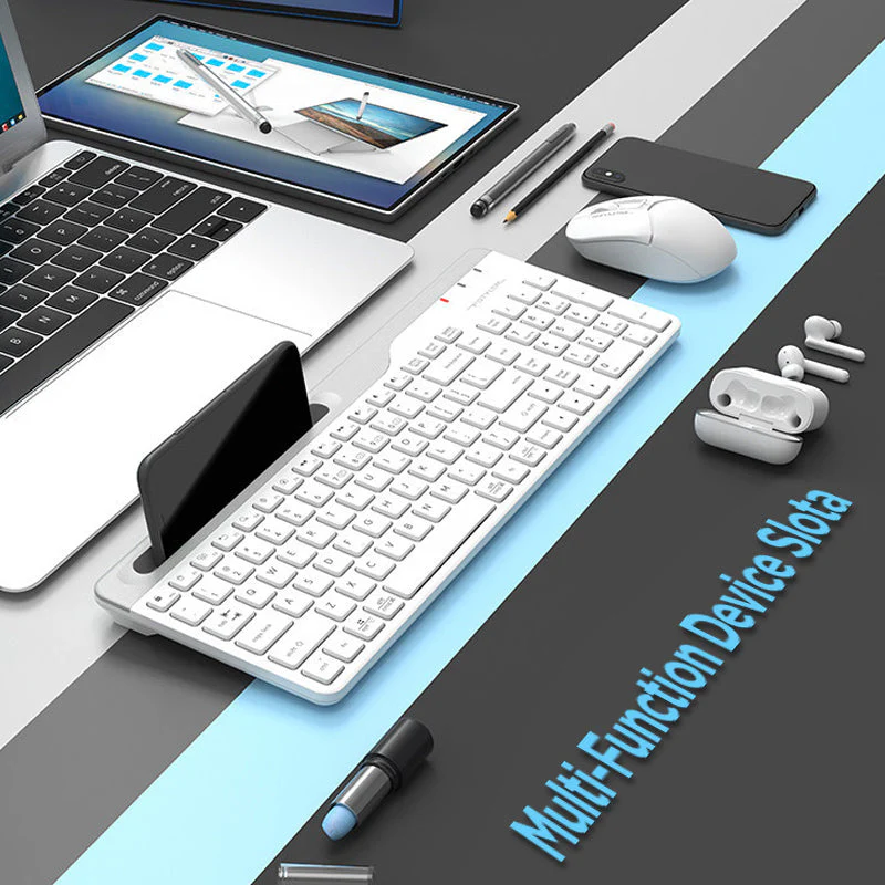 UPERFECT 15.6 Zoll Wireless Bluetooth Keyboard Full Size Four Devices Switch - Image 4