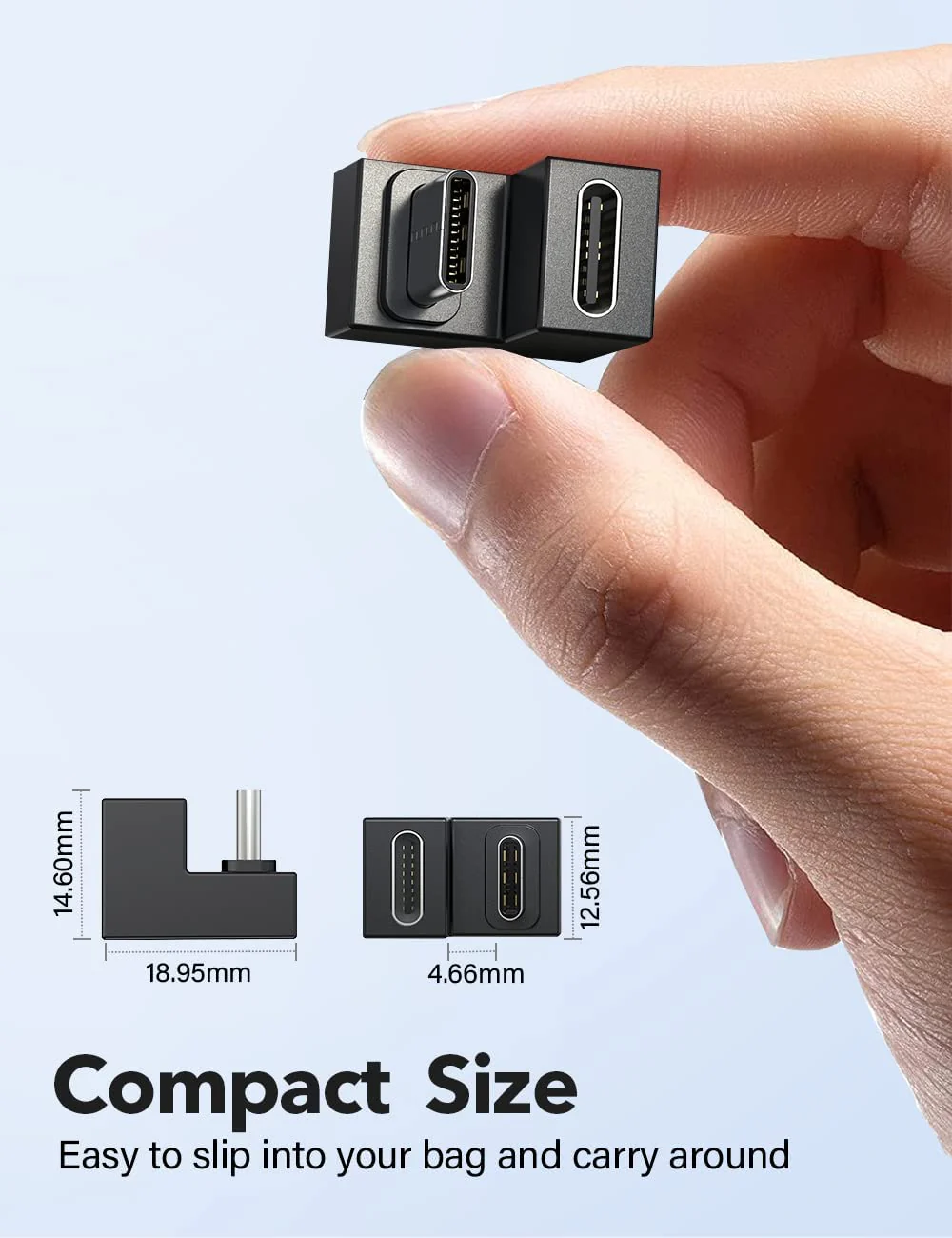 USB C Female to USB Male Adapter Port Type C U-Shape 144hz 4K 10Gbps - Image 5